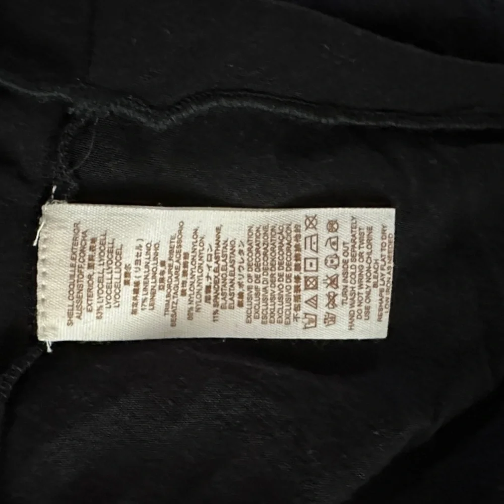 Free People Cienga Embroidered Black Top